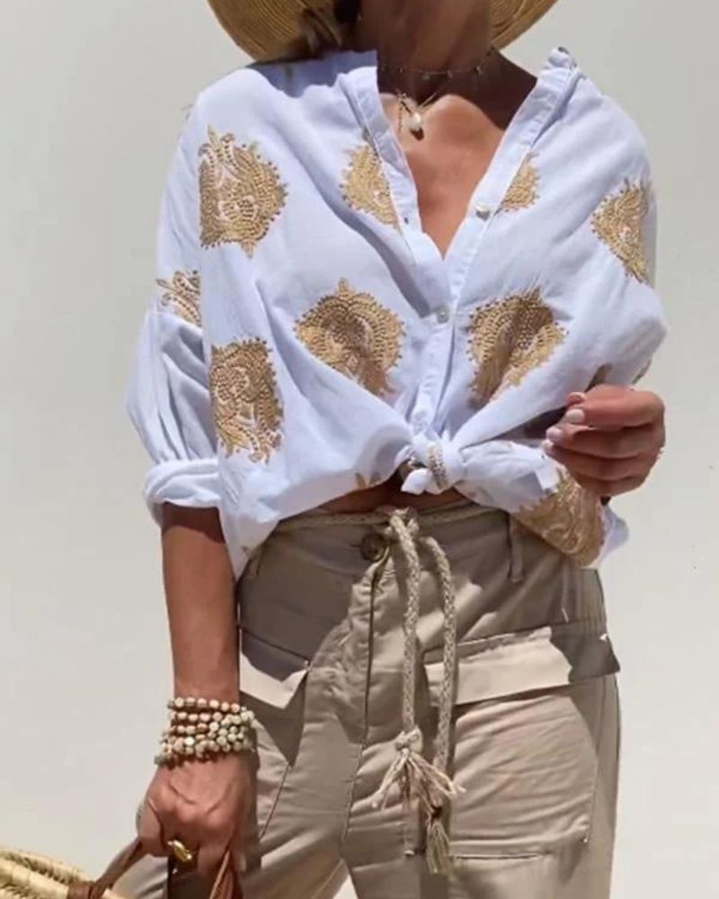 Lina – Blusa con eleganti ricami