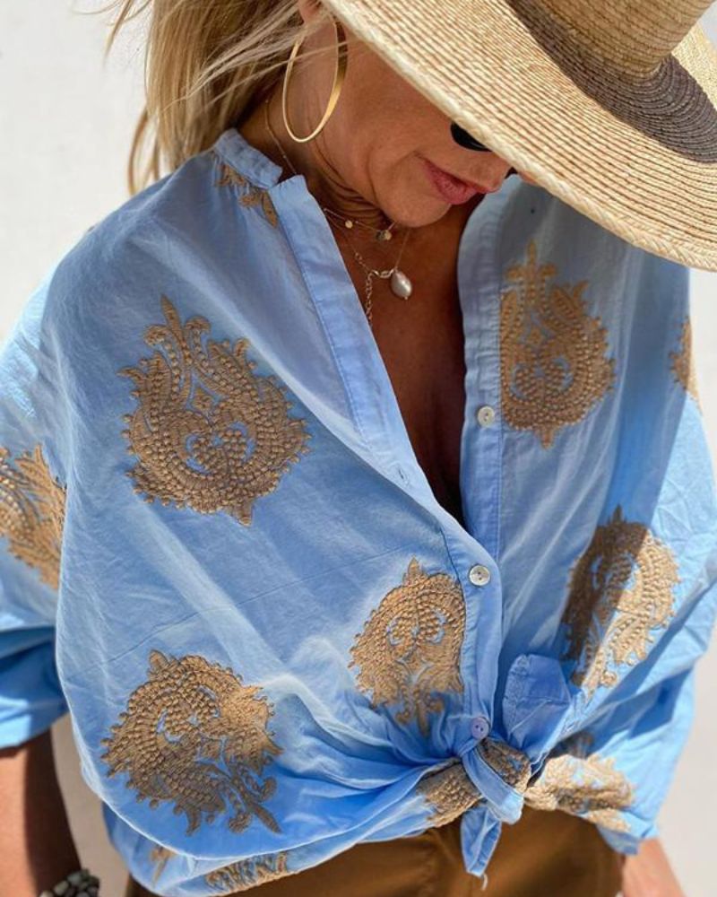Lina – Blusa con eleganti ricami