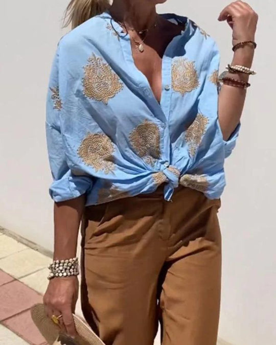 Lina – Blusa con eleganti ricami