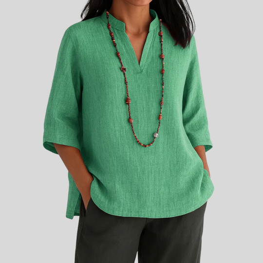 Luna – Blusa in lino con eleganza rilassata