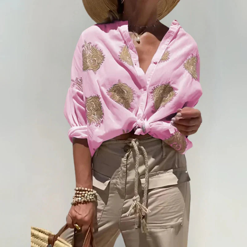 Lina – Blusa con eleganti ricami