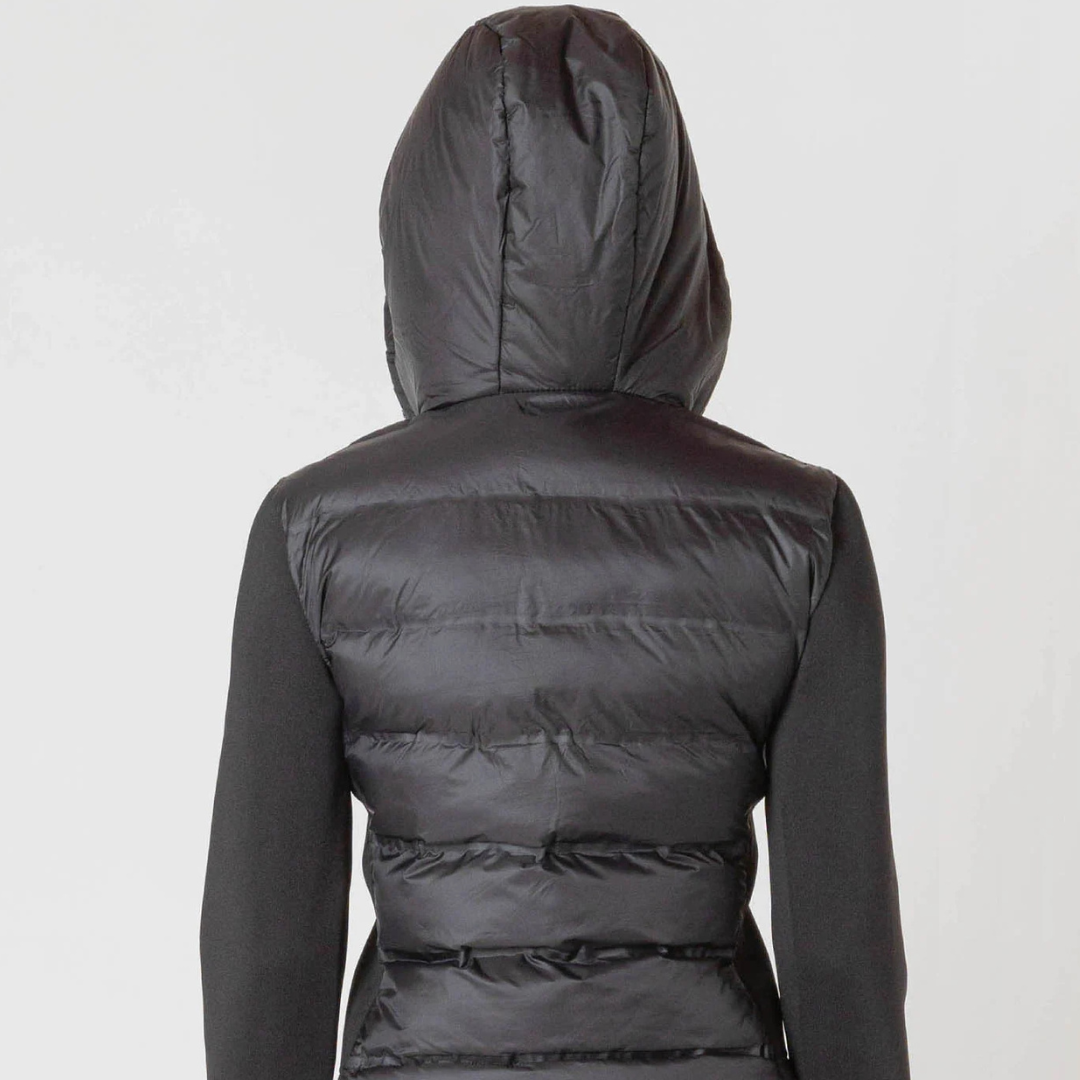 Modavia™ | Giacca Puffer in Tessuto Misto Nera