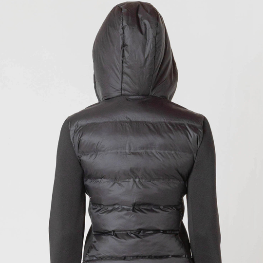 Modavia™ | Giacca Puffer in Tessuto Misto Nera