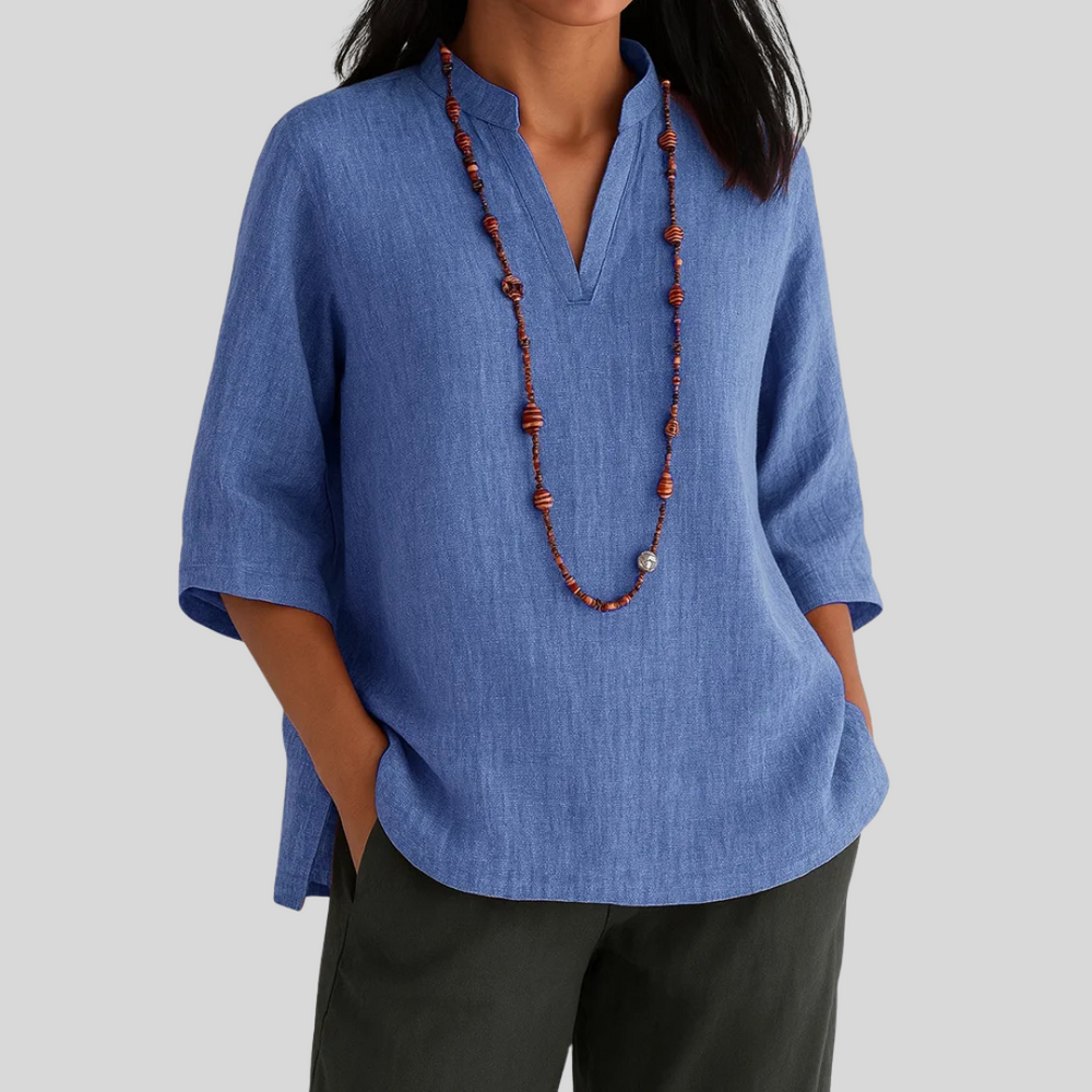 Luna – Blusa in lino con eleganza rilassata