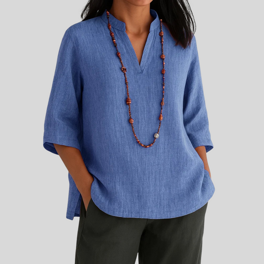 Luna – Blusa in lino con eleganza rilassata