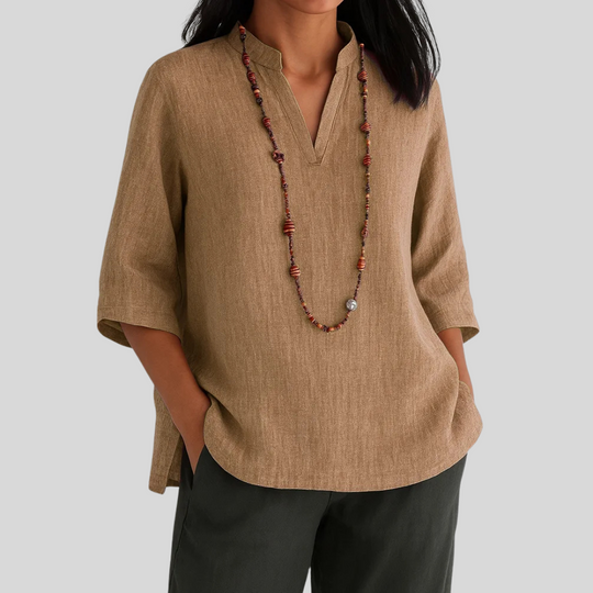 Luna – Blusa in lino con eleganza rilassata
