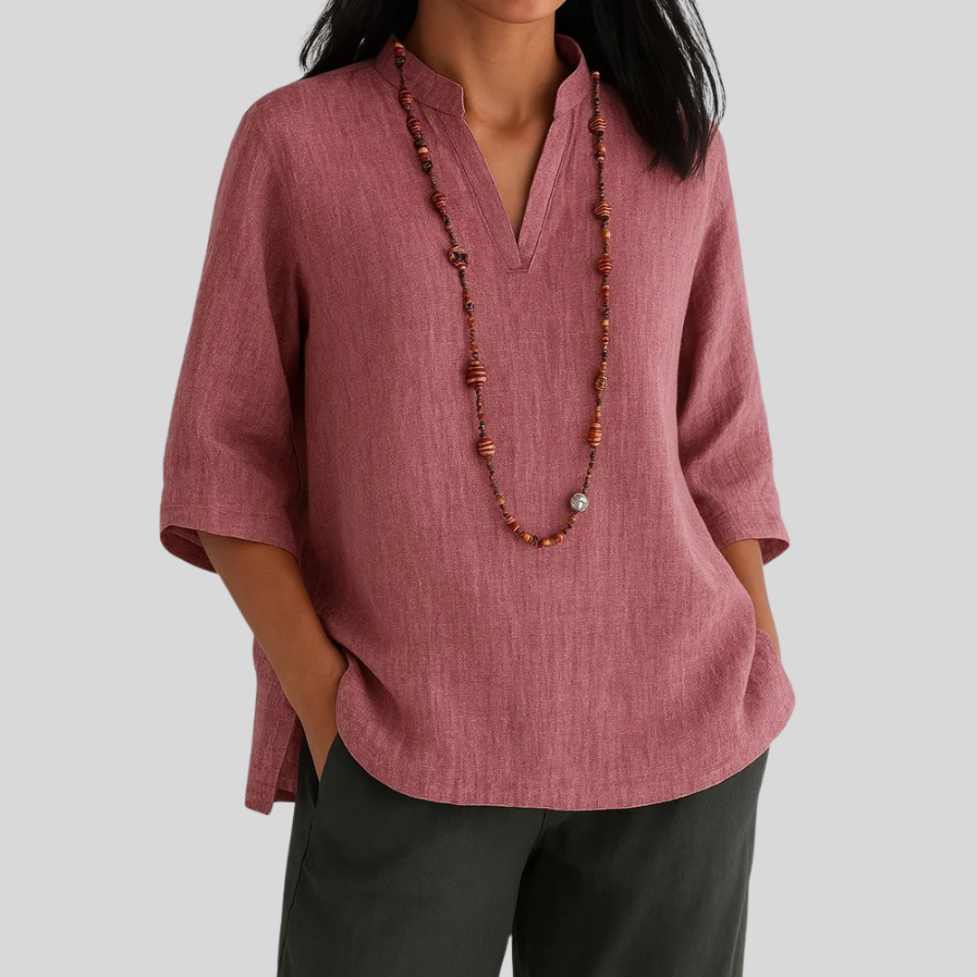 Luna – Blusa in lino con eleganza rilassata