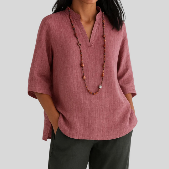 Luna – Blusa in lino con eleganza rilassata