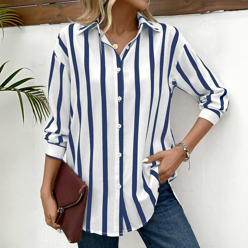 Lana – Blusa con righe classiche ed eleganza moderna