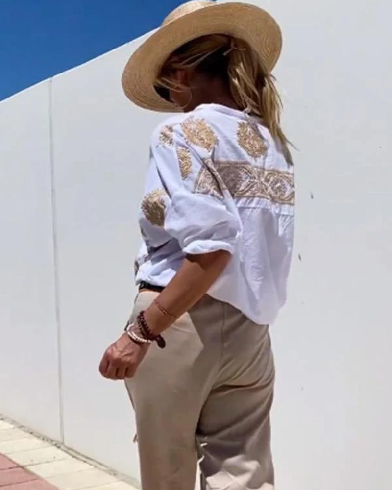 Lina – Blusa con eleganti ricami