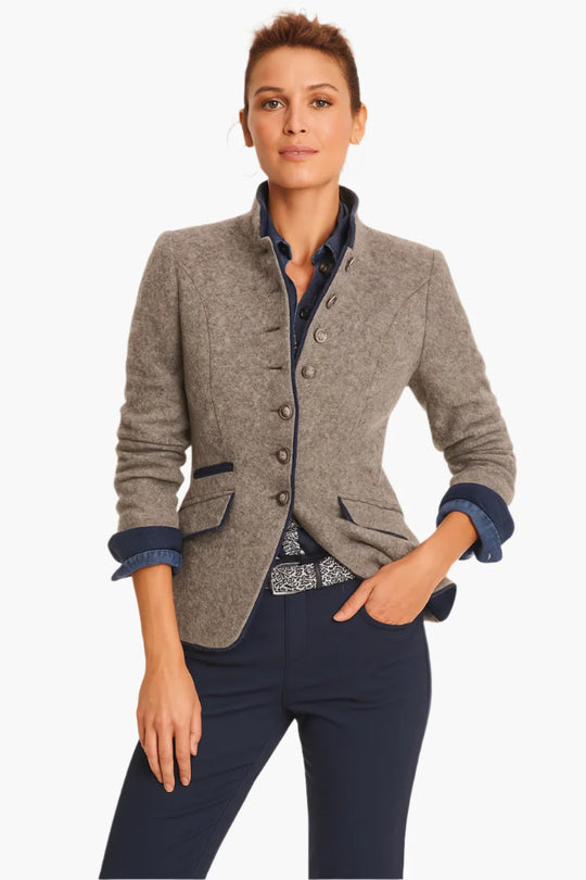 Lenoir™ | Cardigan elegante con colletto alto