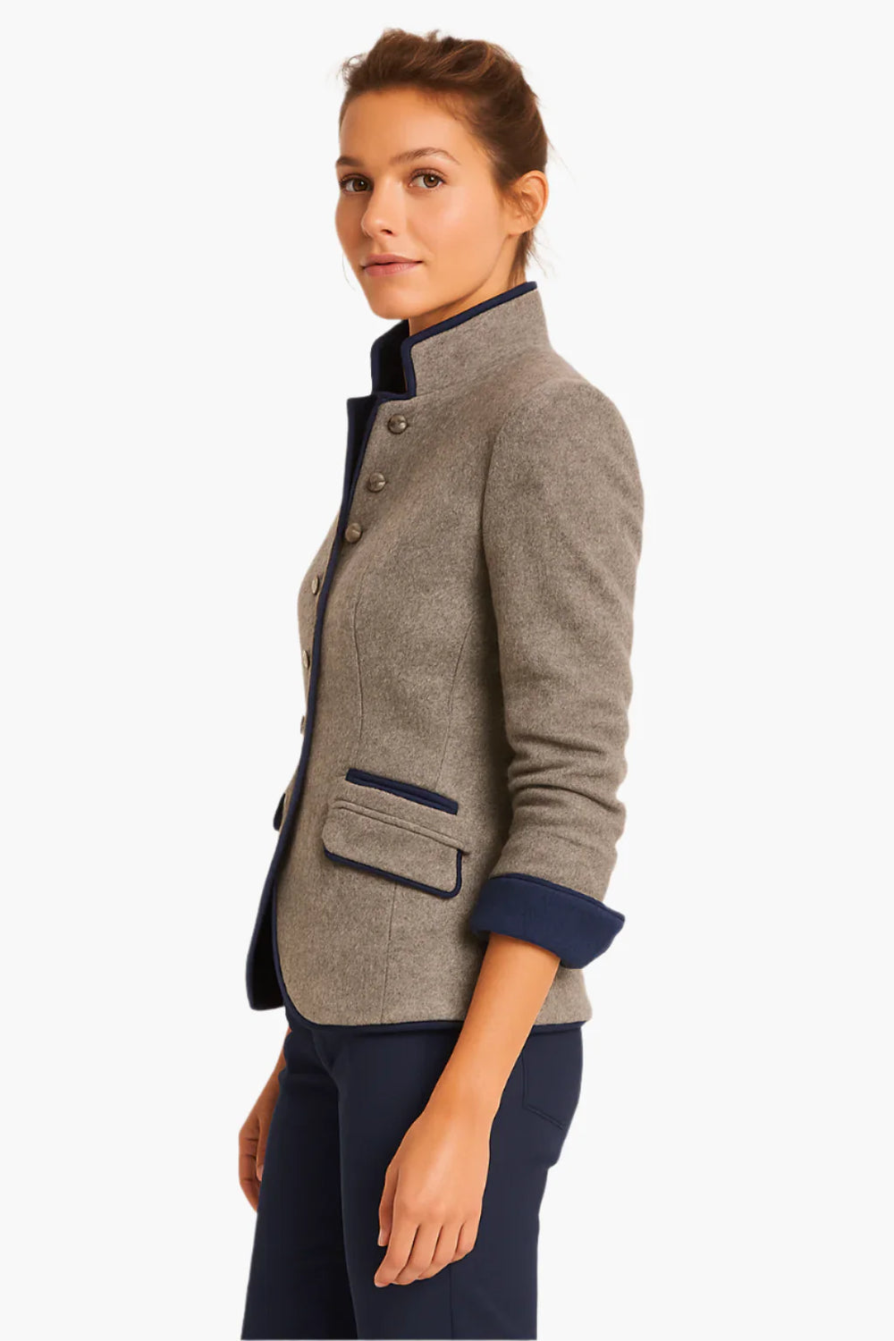 Lenoir™ | Cardigan elegante con colletto alto