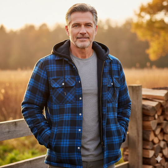 ModaVia™ | Arend Giacca Calda da Uomo in Mix di Lana Premium