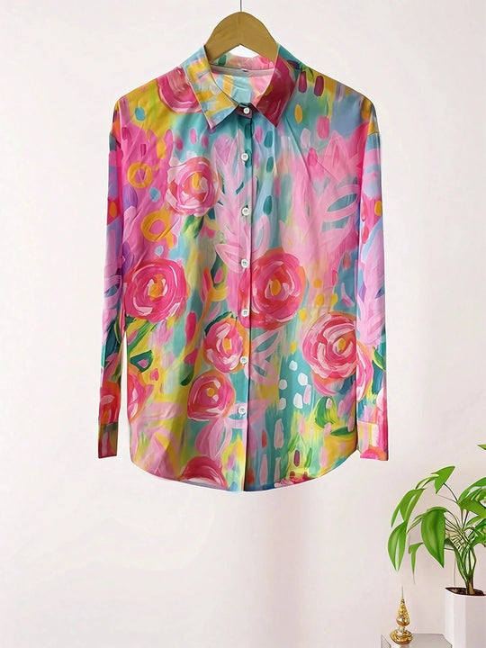 Annika - Blusa colorata con stampa giocosa