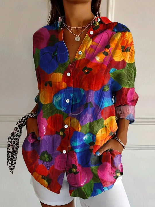 Annika - Blusa colorata con stampa giocosa
