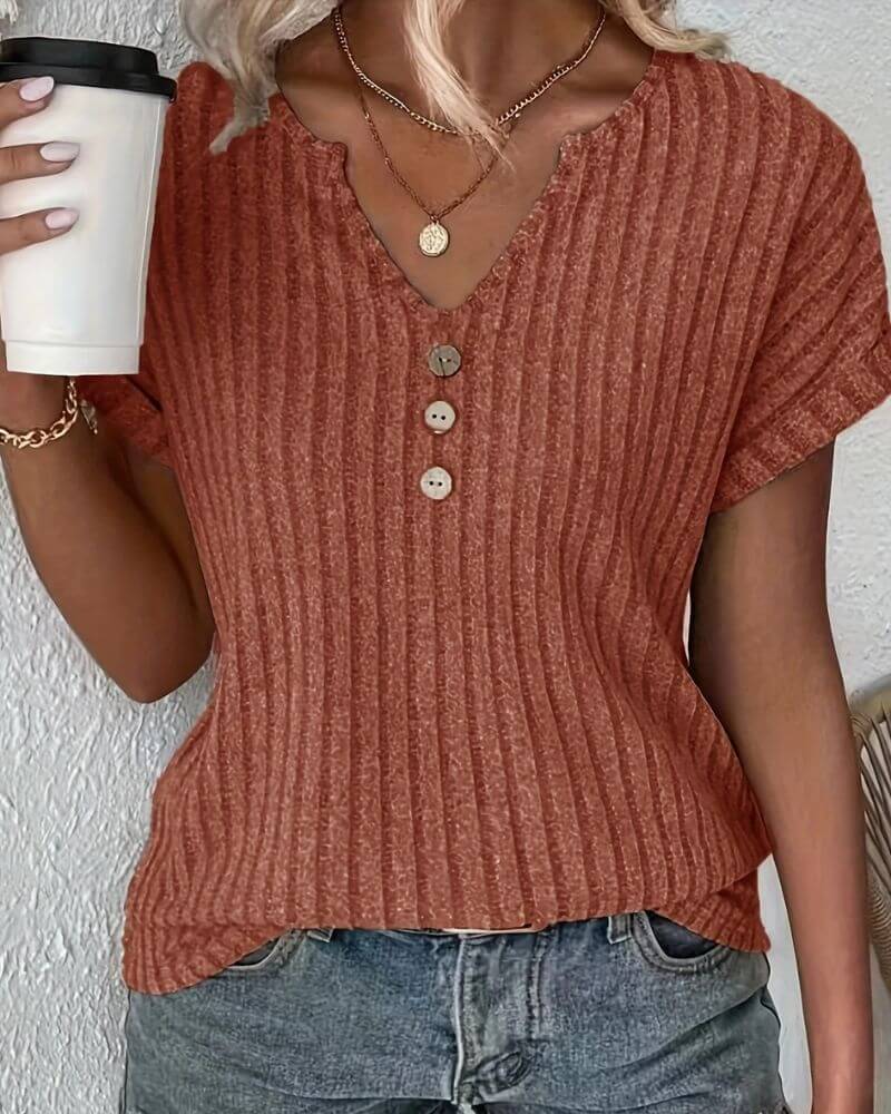 ROSINA BLUSA IN MAGLIA CON SCOLLO A V