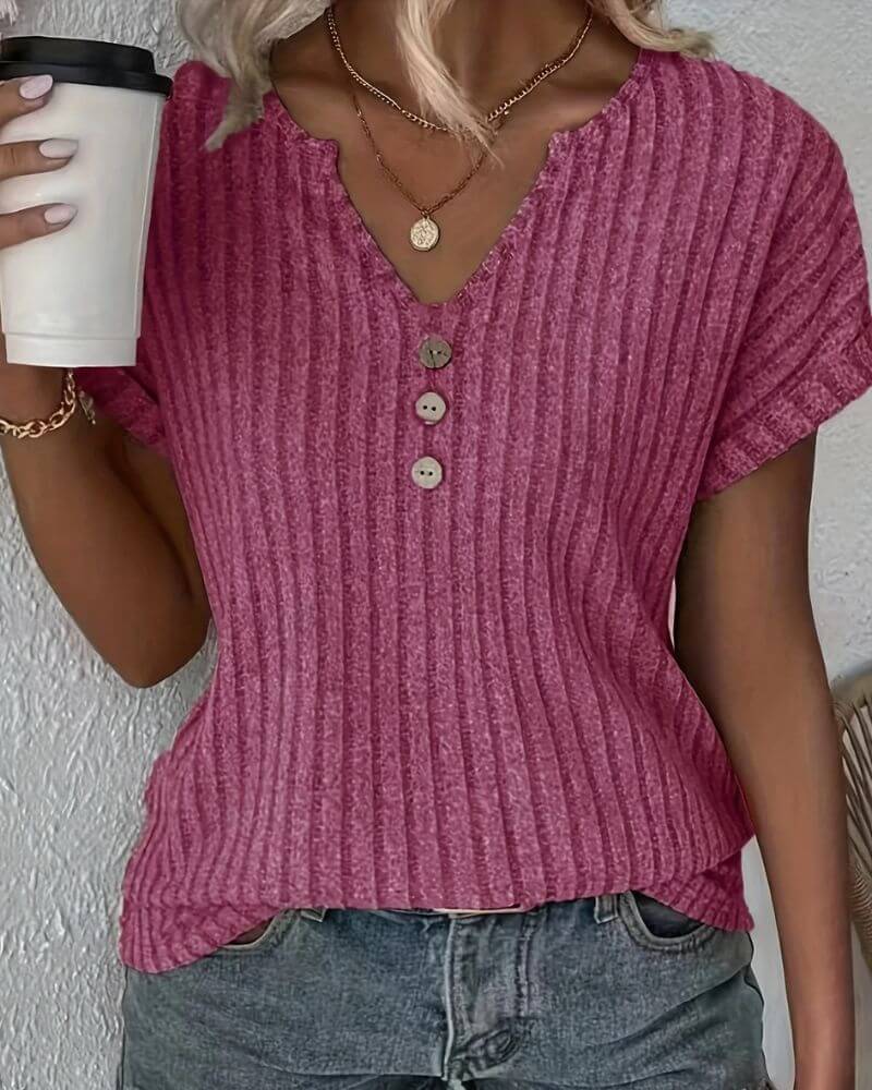 ROSINA BLUSA IN MAGLIA CON SCOLLO A V