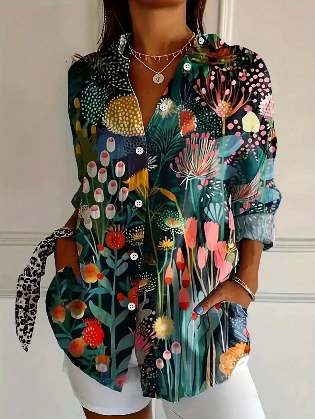 Annika - Blusa colorata con stampa giocosa