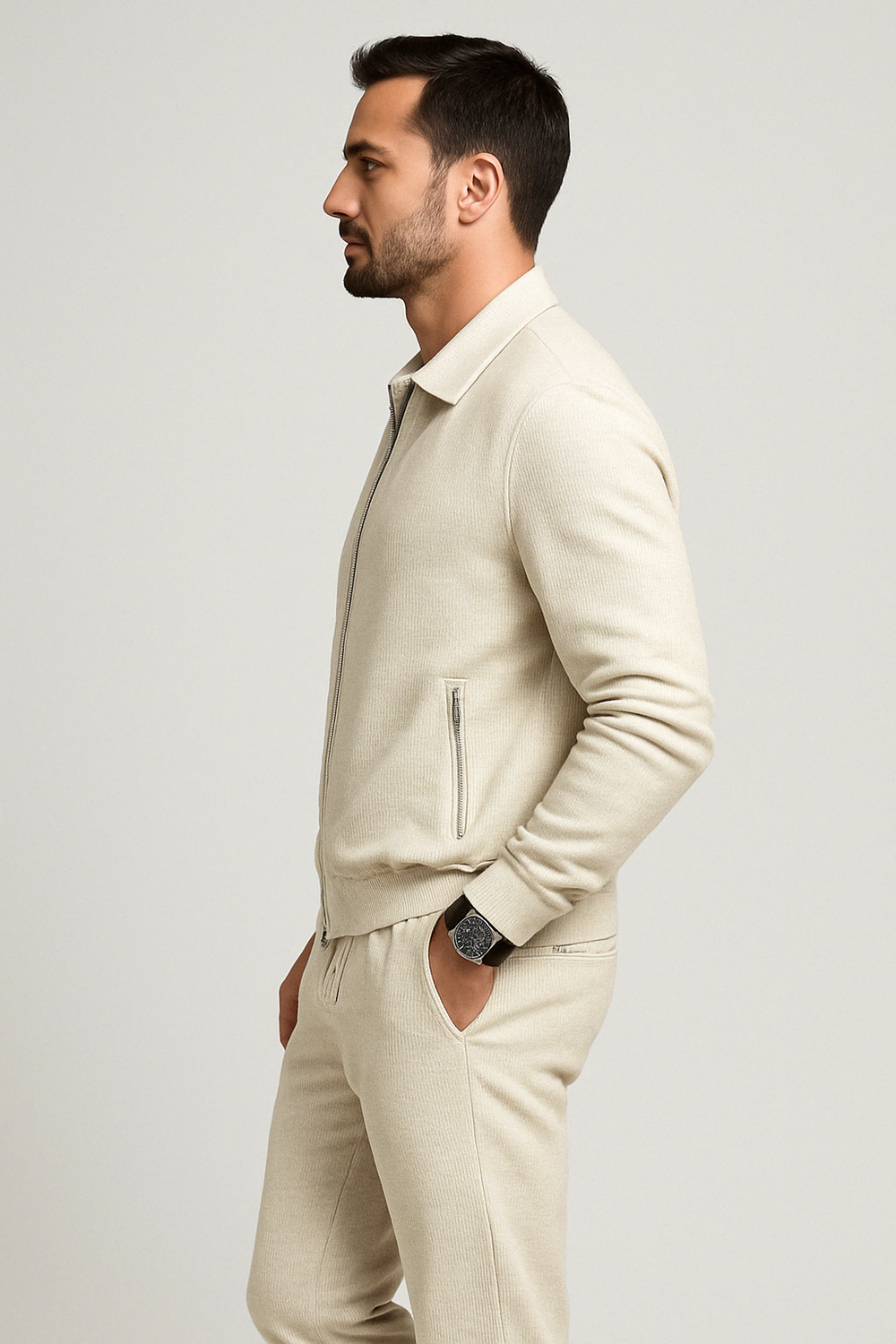 Modavia™ | COMPLETO UOMO CON ZIP VEST