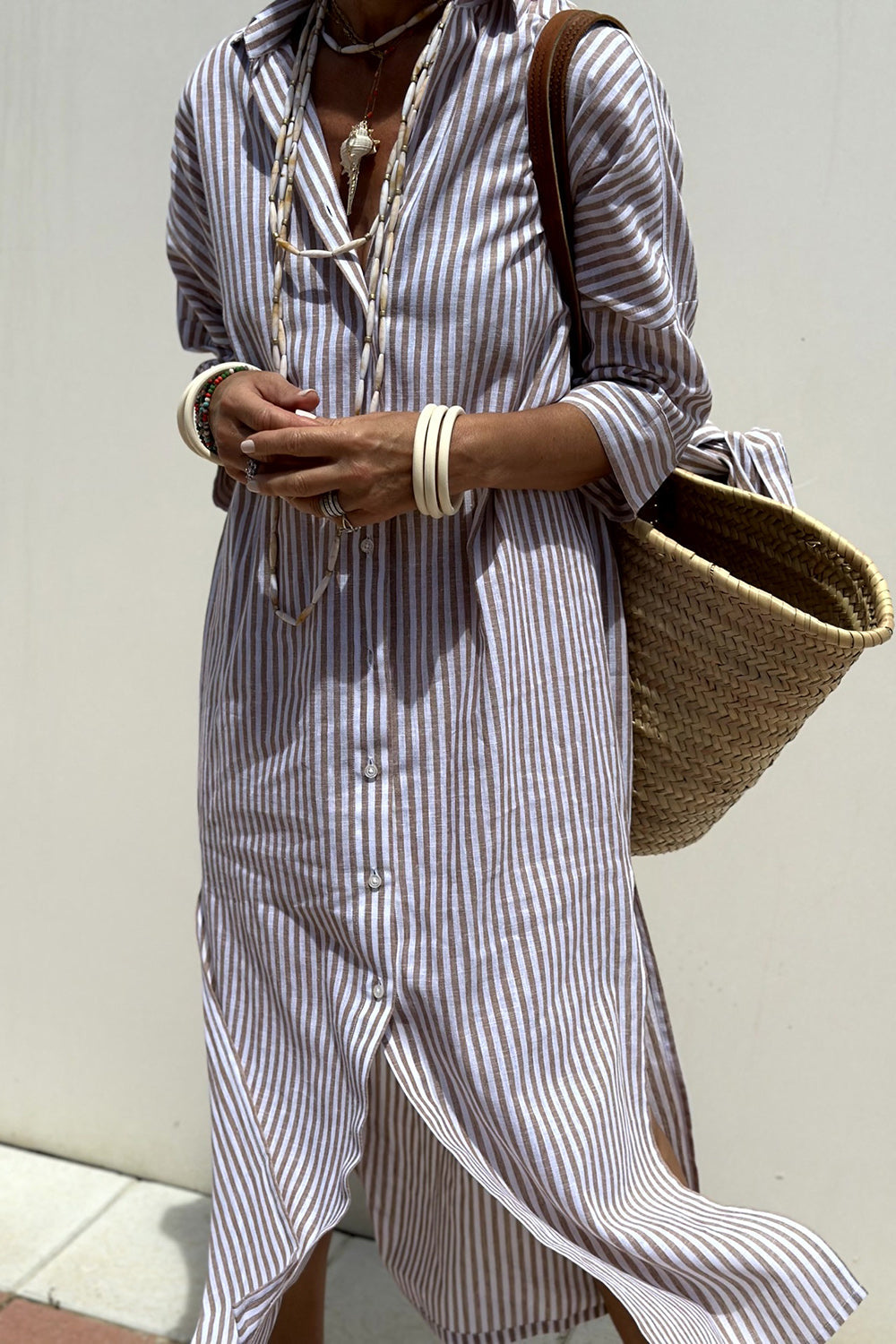 Modavia™ | Camicia Abito con Righe Intramontabili e Comfort Elegante