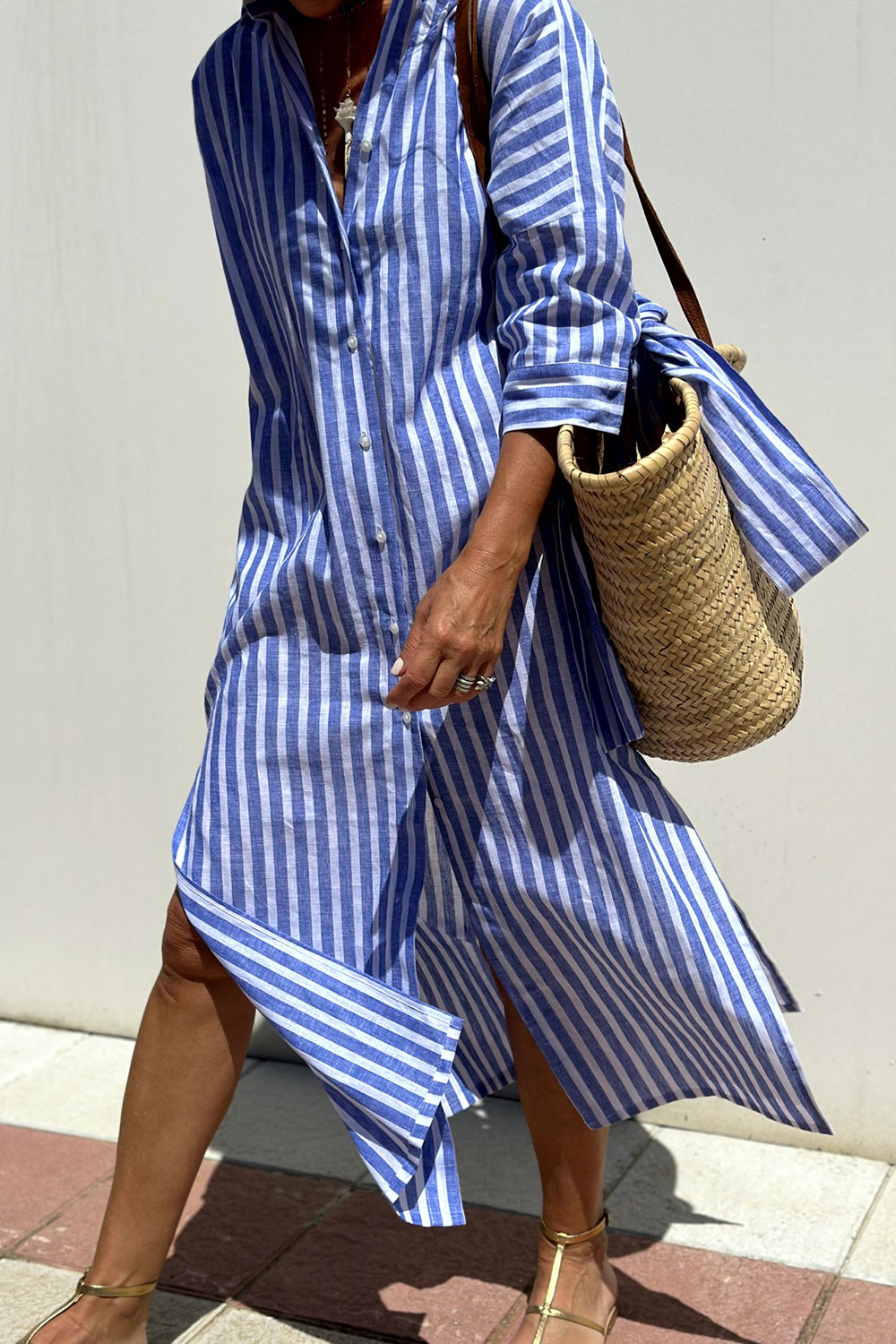 Modavia™ | Camicia Abito con Righe Intramontabili e Comfort Elegante