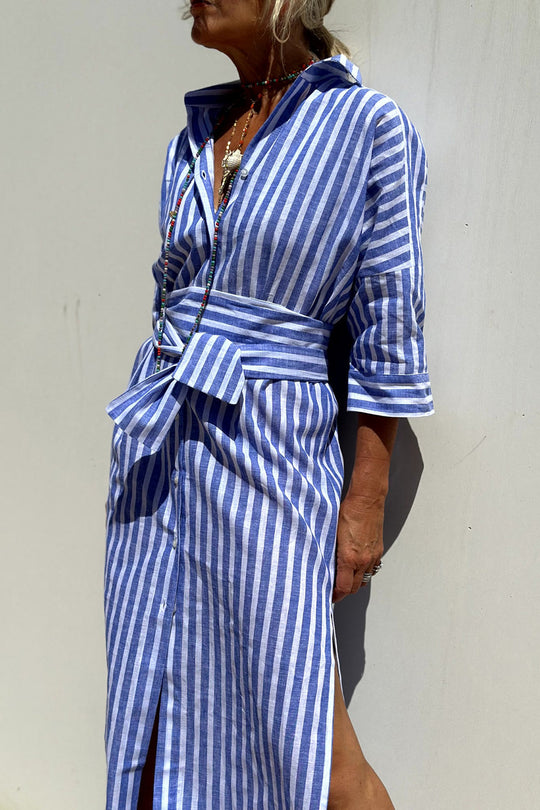 Modavia™ | Camicia Abito con Righe Intramontabili e Comfort Elegante