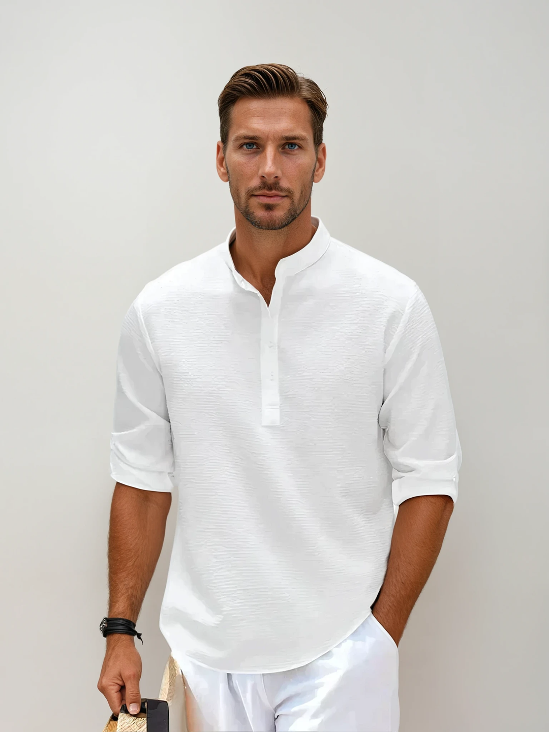 Modavia™ | Polo in Lino a Manica Lunga
