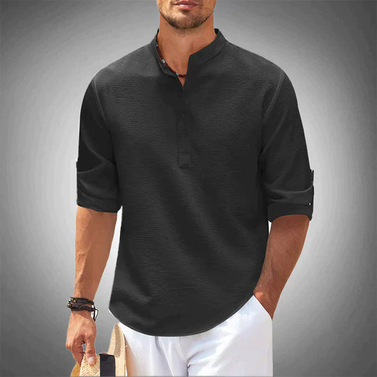 Modavia™ | Polo in Lino a Manica Lunga
