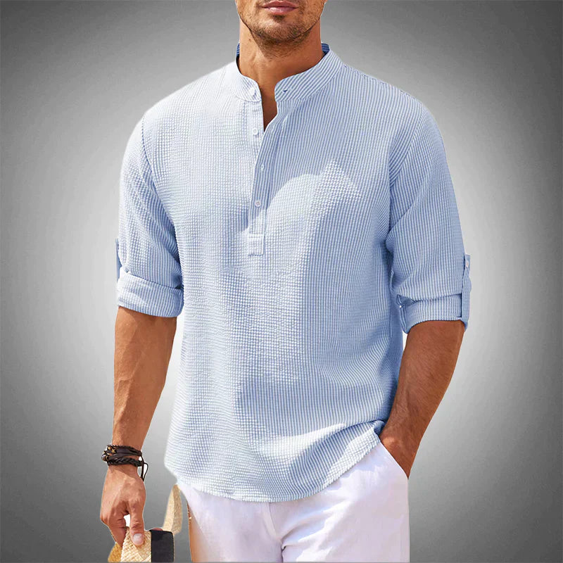 Modavia™ | Polo in Lino a Manica Lunga