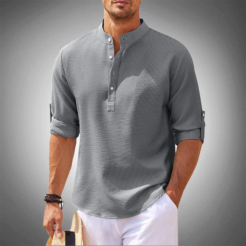 Modavia™ | Polo in Lino a Manica Lunga