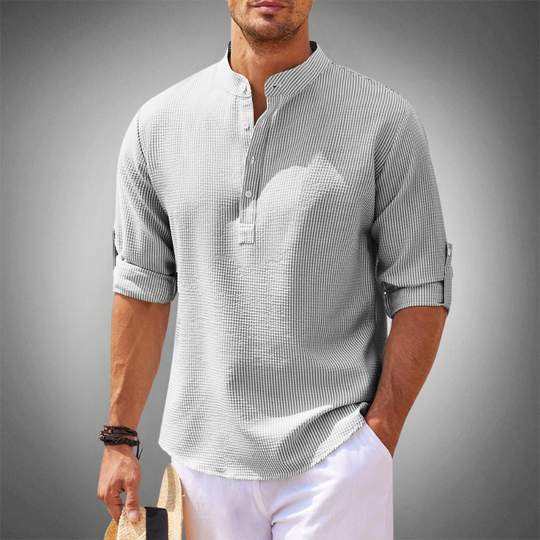 Modavia™ | Polo in Lino a Manica Lunga