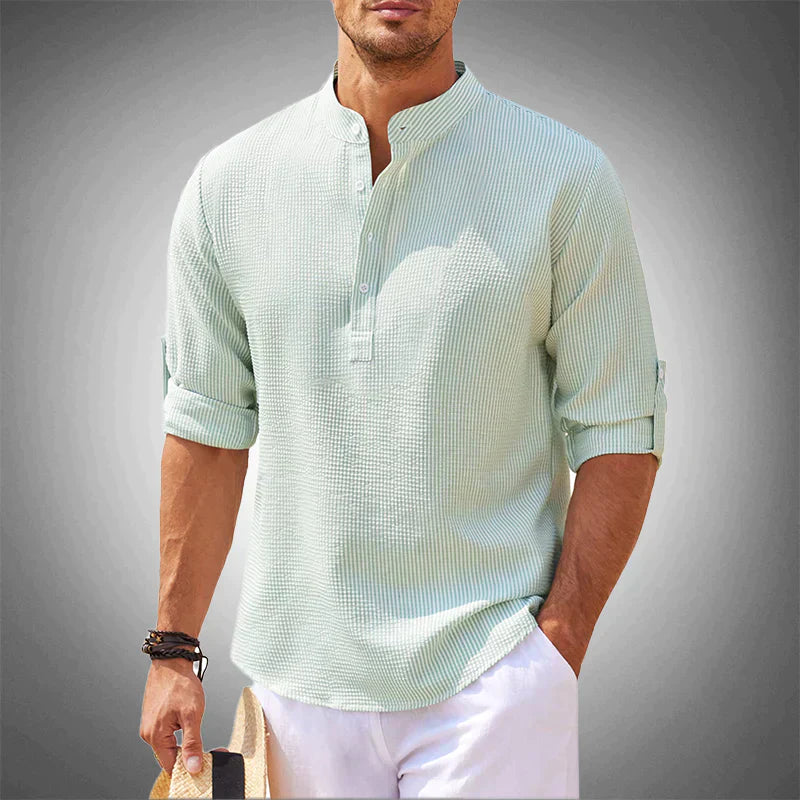Modavia™ | Polo in Lino a Manica Lunga