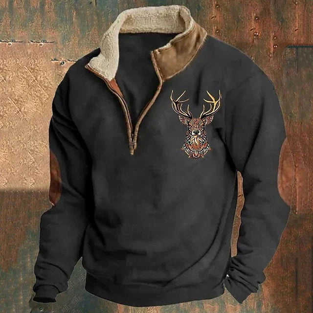 Christos – Maglione con motivo cervo